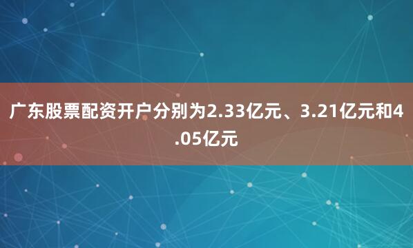 广东股票配资开户分别为2.33亿元、3.21亿元和4.05亿元